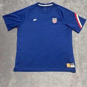 Nike United States Soccer Shirt Mens XXL Navy Blue USA National Team Soccer